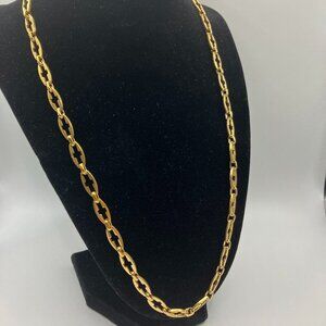 Real 18K Gold Plated over Stainless Steel Oval Link Hollow Cross VARIOUS Lengths